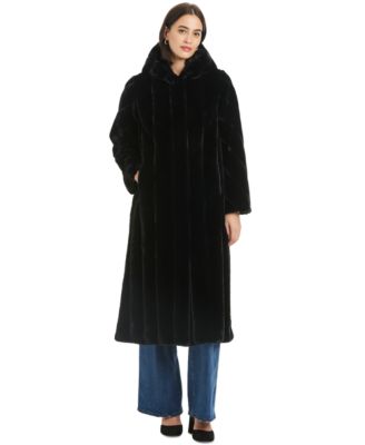 Women's Hooded Faux-Fur Coat