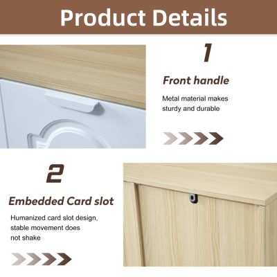 Streamdale Freestanding Storage Cabinet with Adjustable Shelf and Removable Drawers