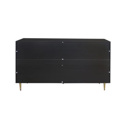 Black Lacquered 4-Door Sideboard Cabinet for Living Room and Beyond