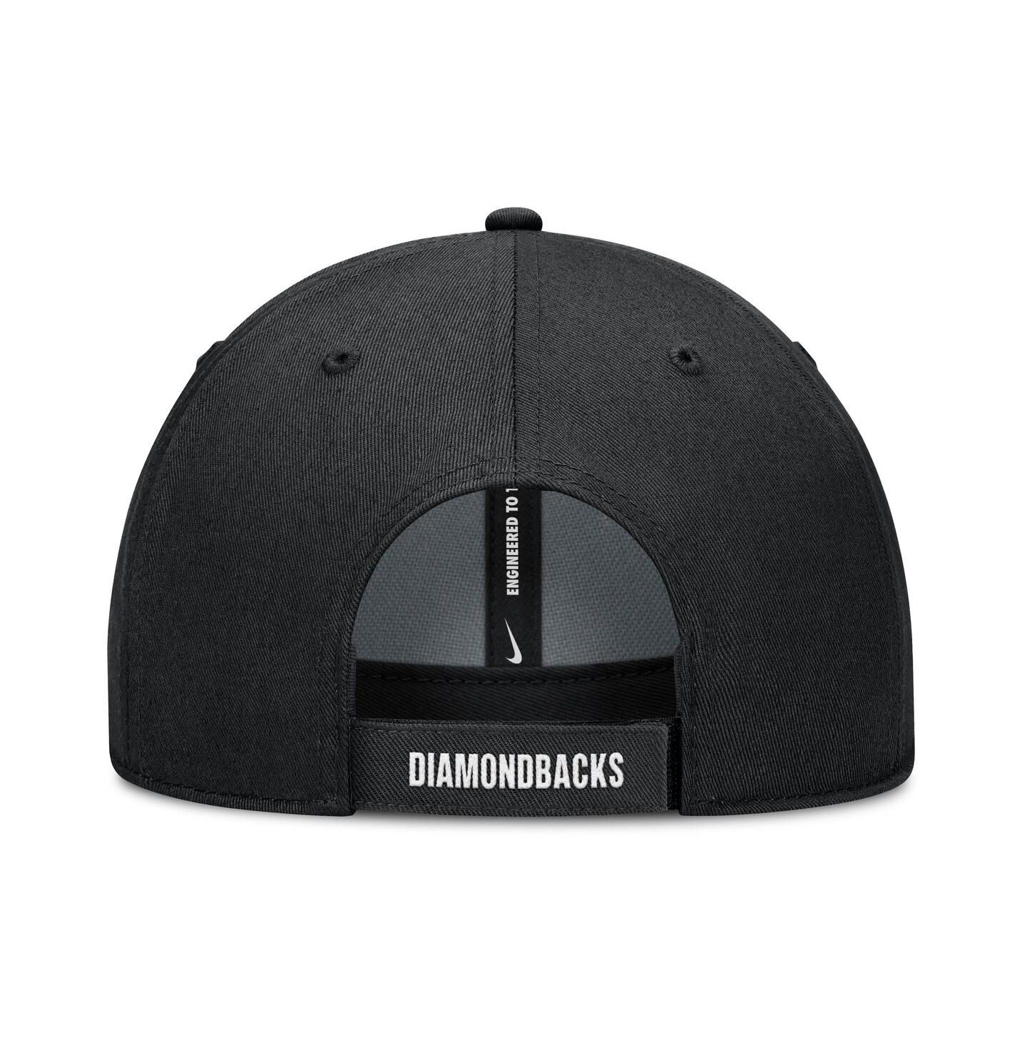 Мужская кепка Nike White/Black Arizona Diamondbacks Club Performance Adjustable Hat — фото 2