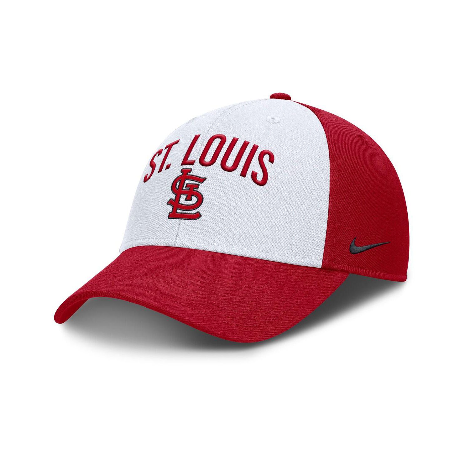 Men's White/Red St. Louis Cardinals Club Performance Adjustable Hat