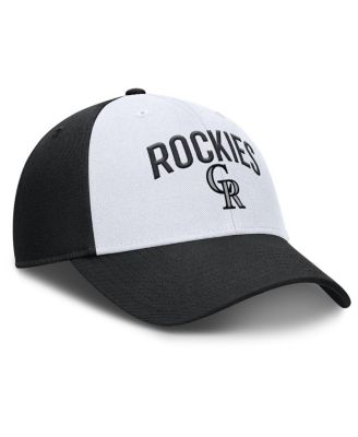 Men's White/Black Colorado Rockies Club Performance Adjustable Hat