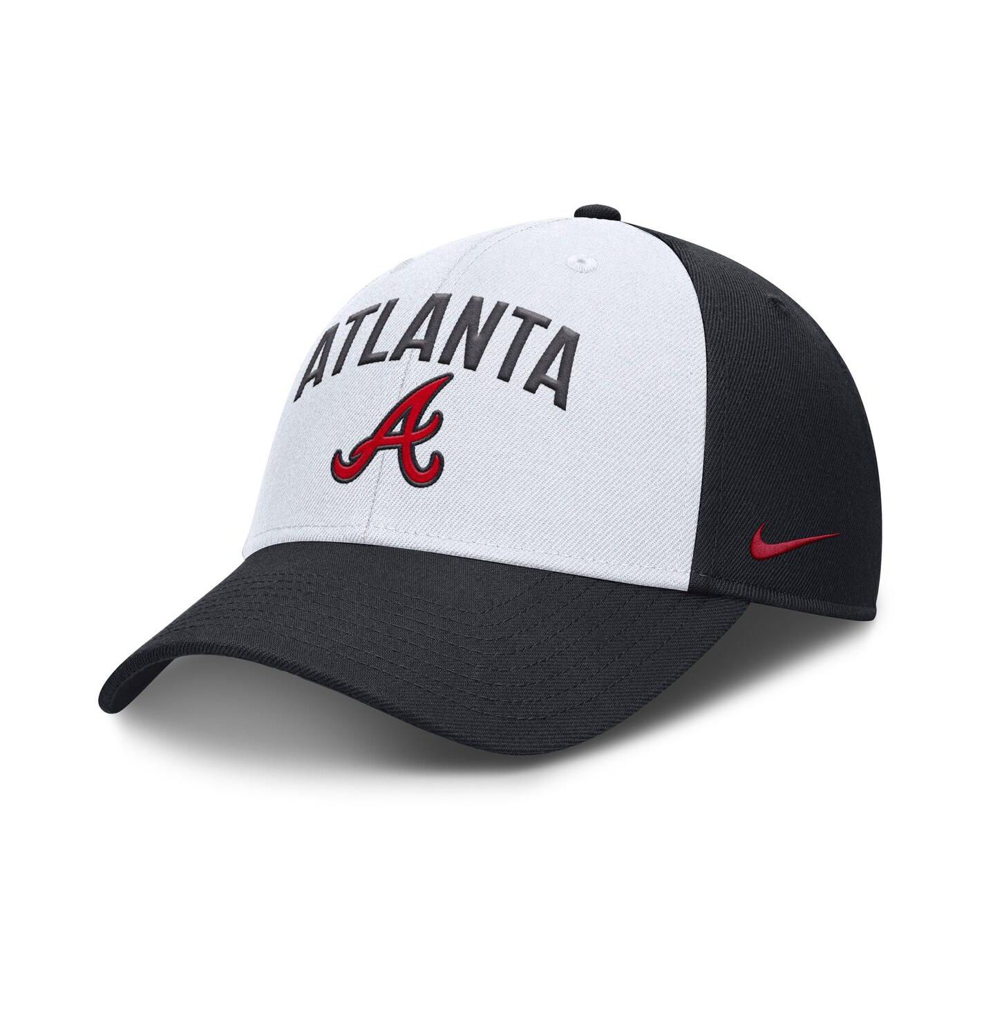 Мужская кепка Nike White/Navy Atlanta Braves Club Performance Adjustable Hat — фото 1