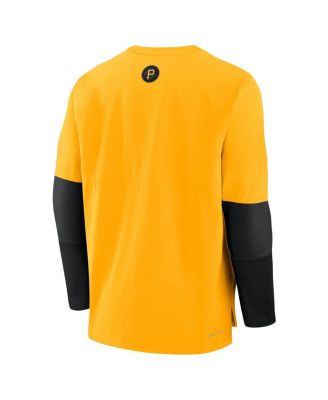 Men's Gold Pittsburgh Pirates Authentic Collection City Connect Lightweight Player Tri-Blend Performance Long Sleeve T-Shirt