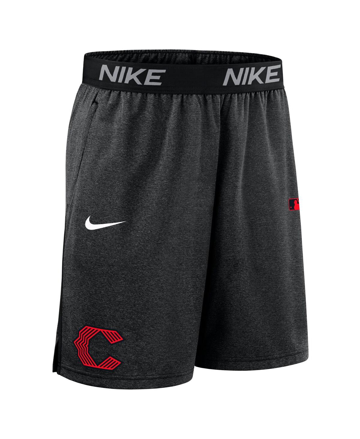 Nike Men's Black Cincinnati Reds Authentic Collection City Connect Performance Knit Shorts In Black