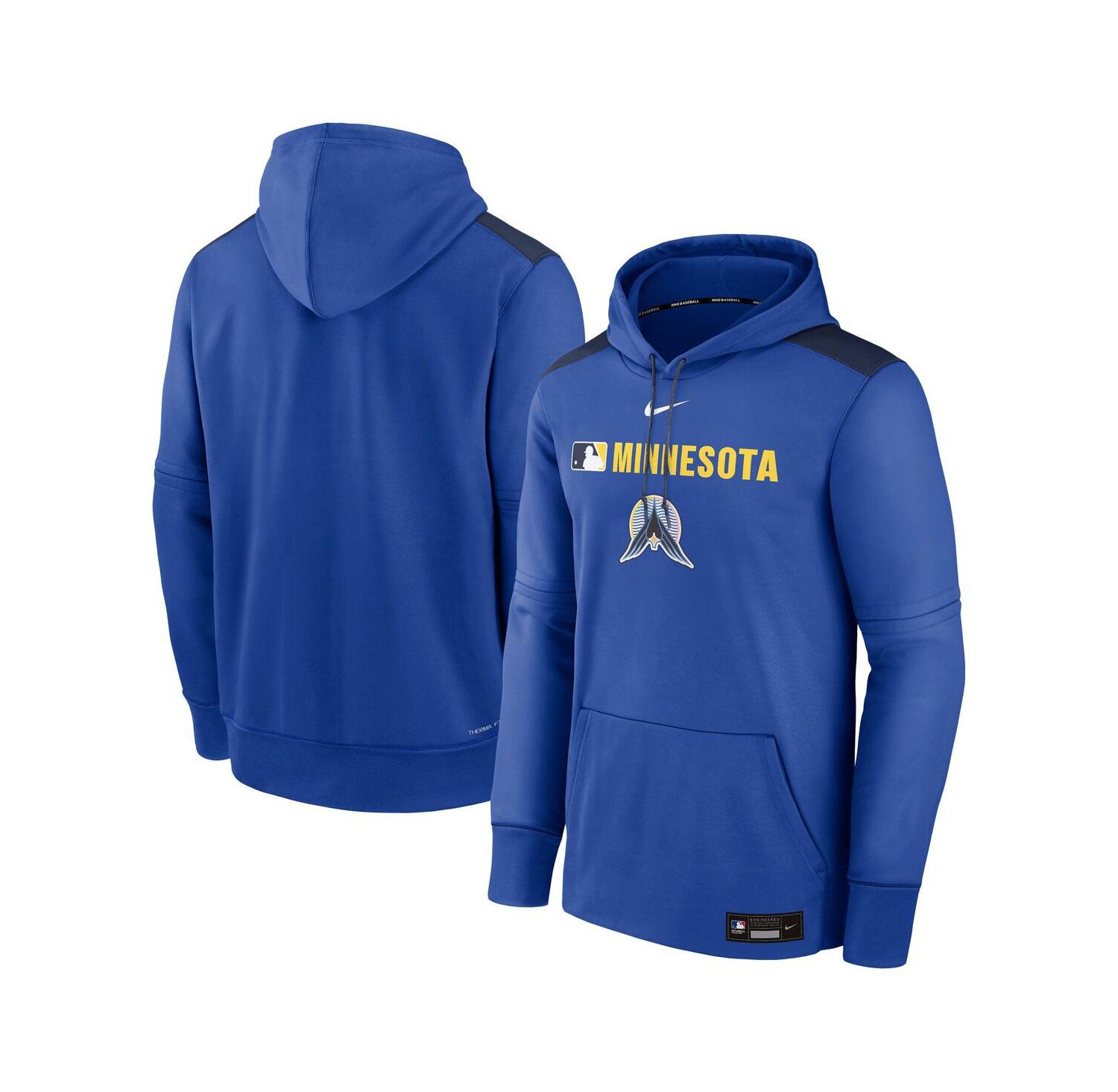 Men's Royal Minnesota Twins Authentic Collection City Connect Therma Pullover Hoodie