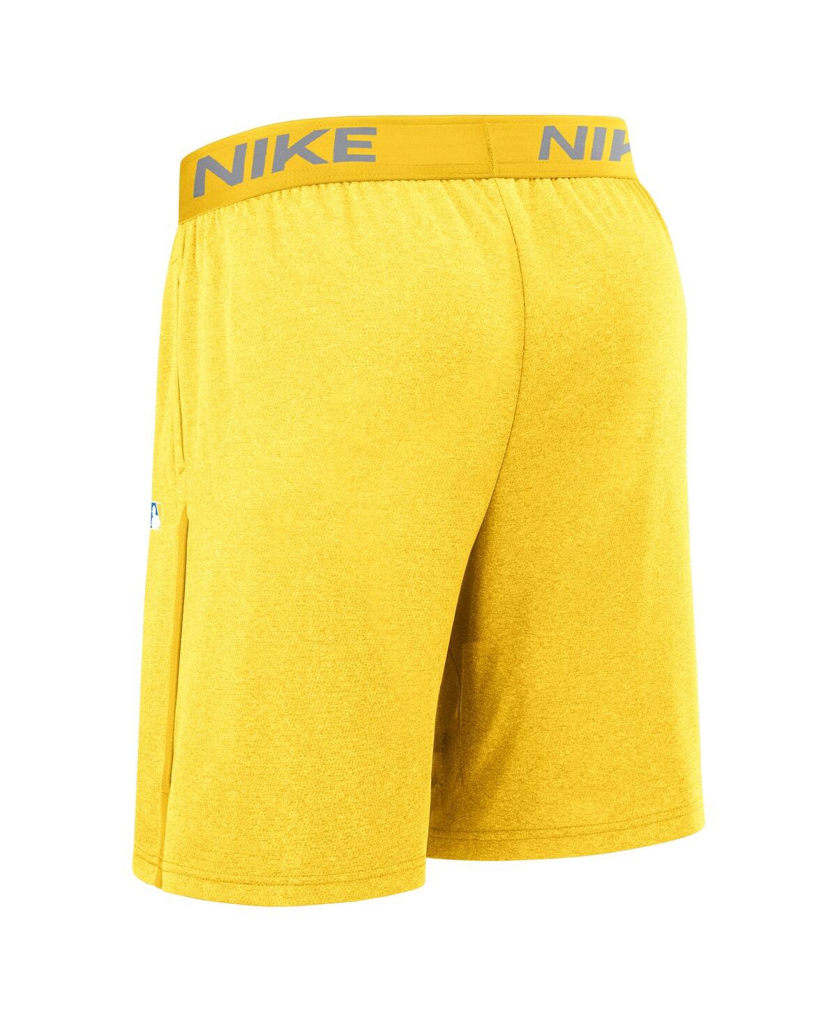 Nike Gold Boston Red Sox Authentic Collection City Connect Performance Knit Shorts In Yellow