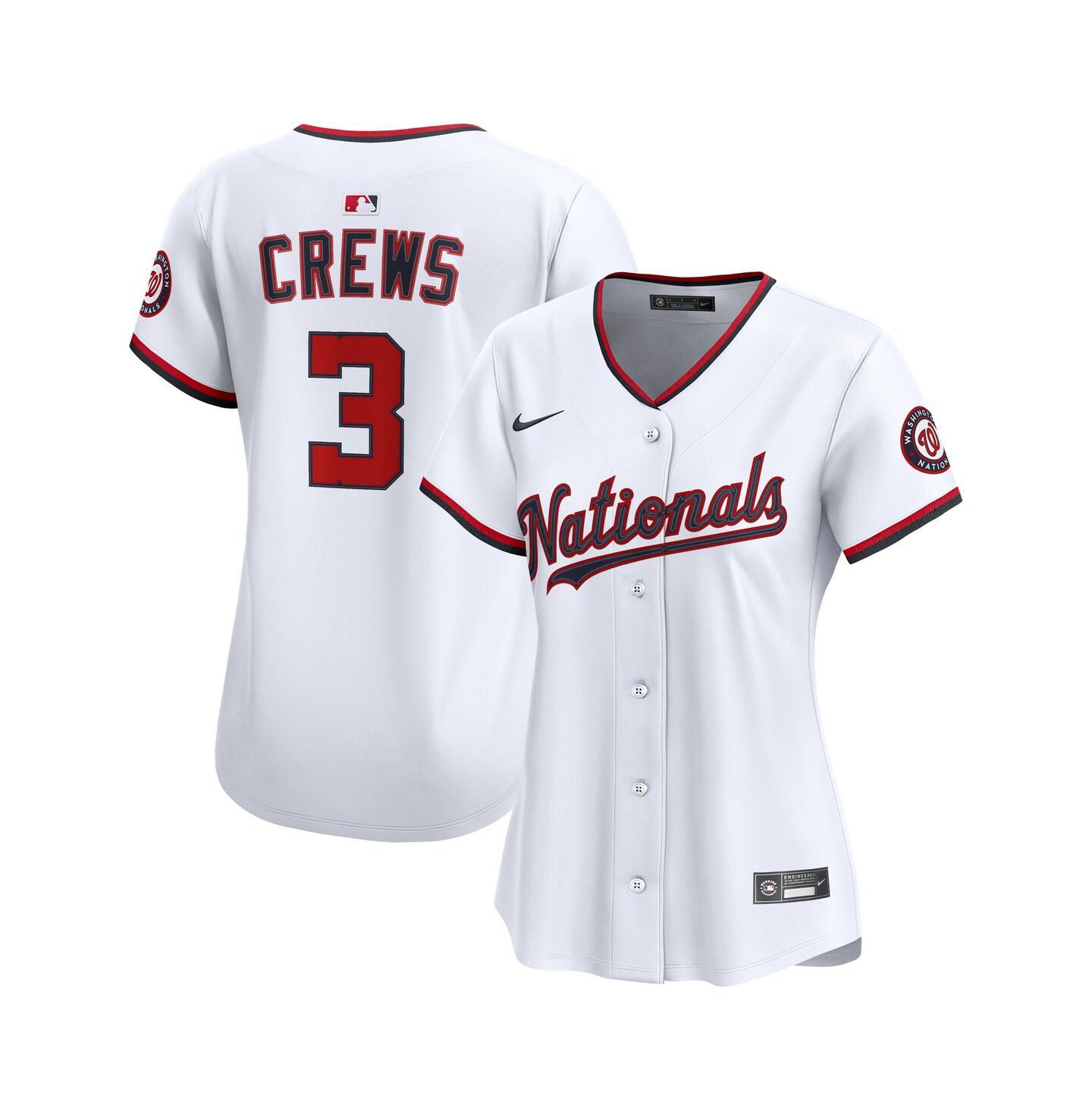 Женский топ Nike Dylan Crews White Washington Nationals Home Limited Player Jersey — фото 1