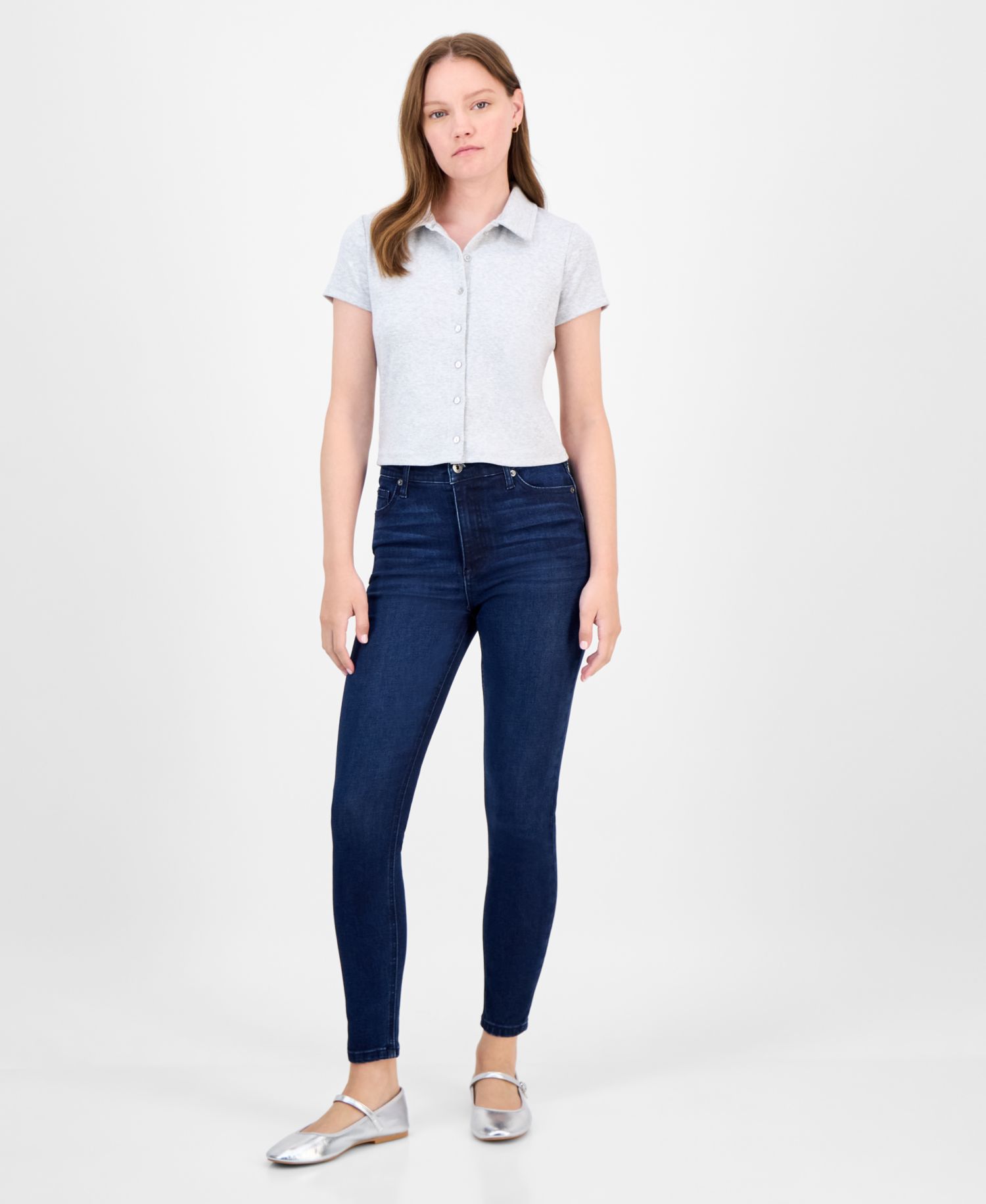 Juniors' High-Rise Ankle Skinny Jeans