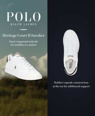 Polo Ralph Lauren Men's Heritage Court II Leather Lace-Up Sneakers
