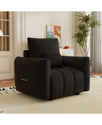 Modern Teddy Fabric Sofa with Pillow