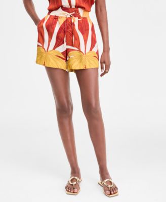 Women's Printed Drawstring Shorts, Exclusively at Macy's