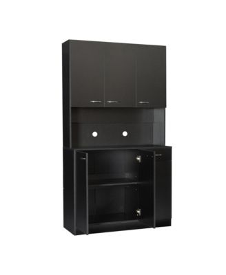  Tall Wardrobe & Kitchen Cabinet (6-Doors, 1-Shelf, 1-Drawer