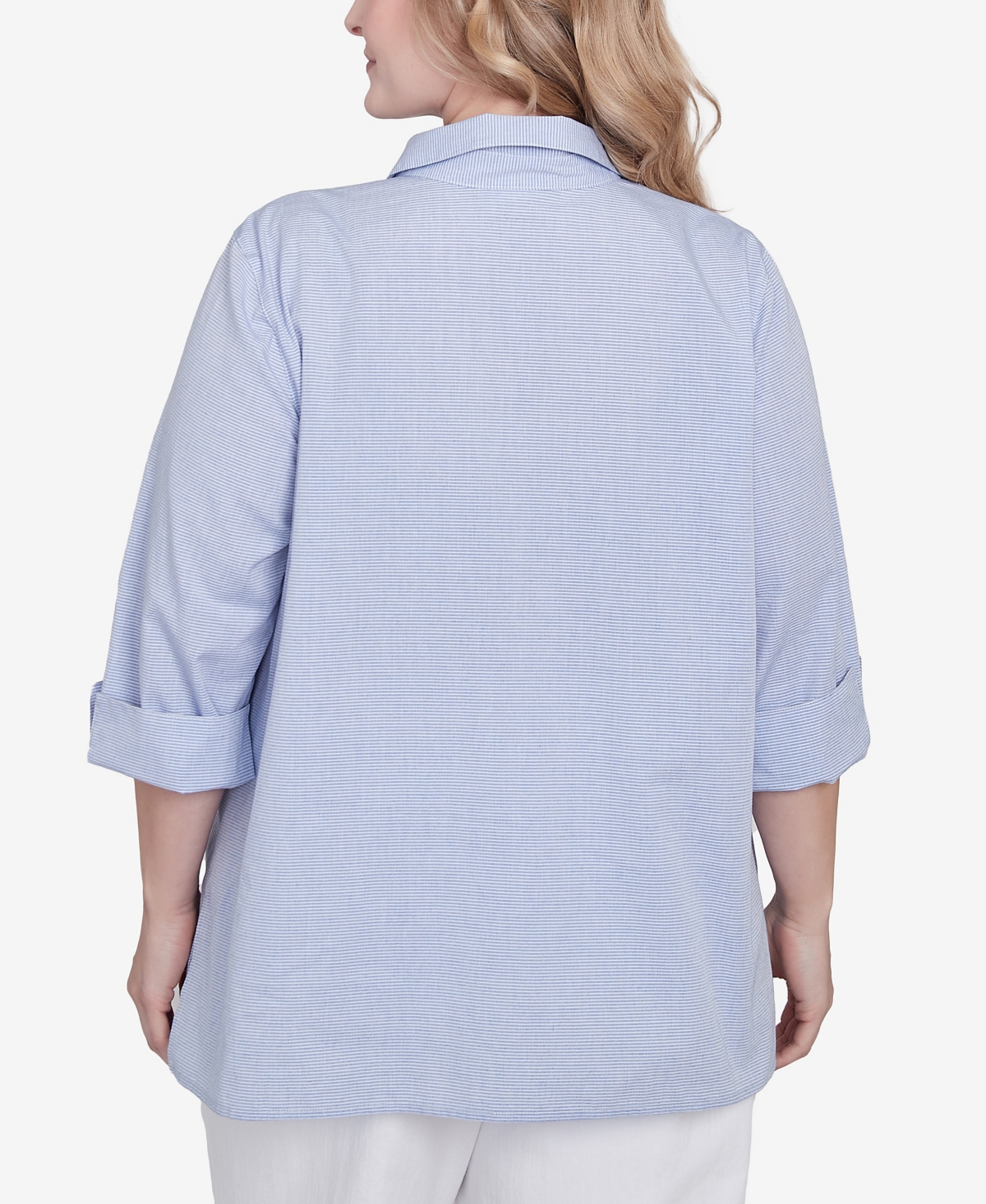Alfred Dunner Plus Size Striped Butterfly Top