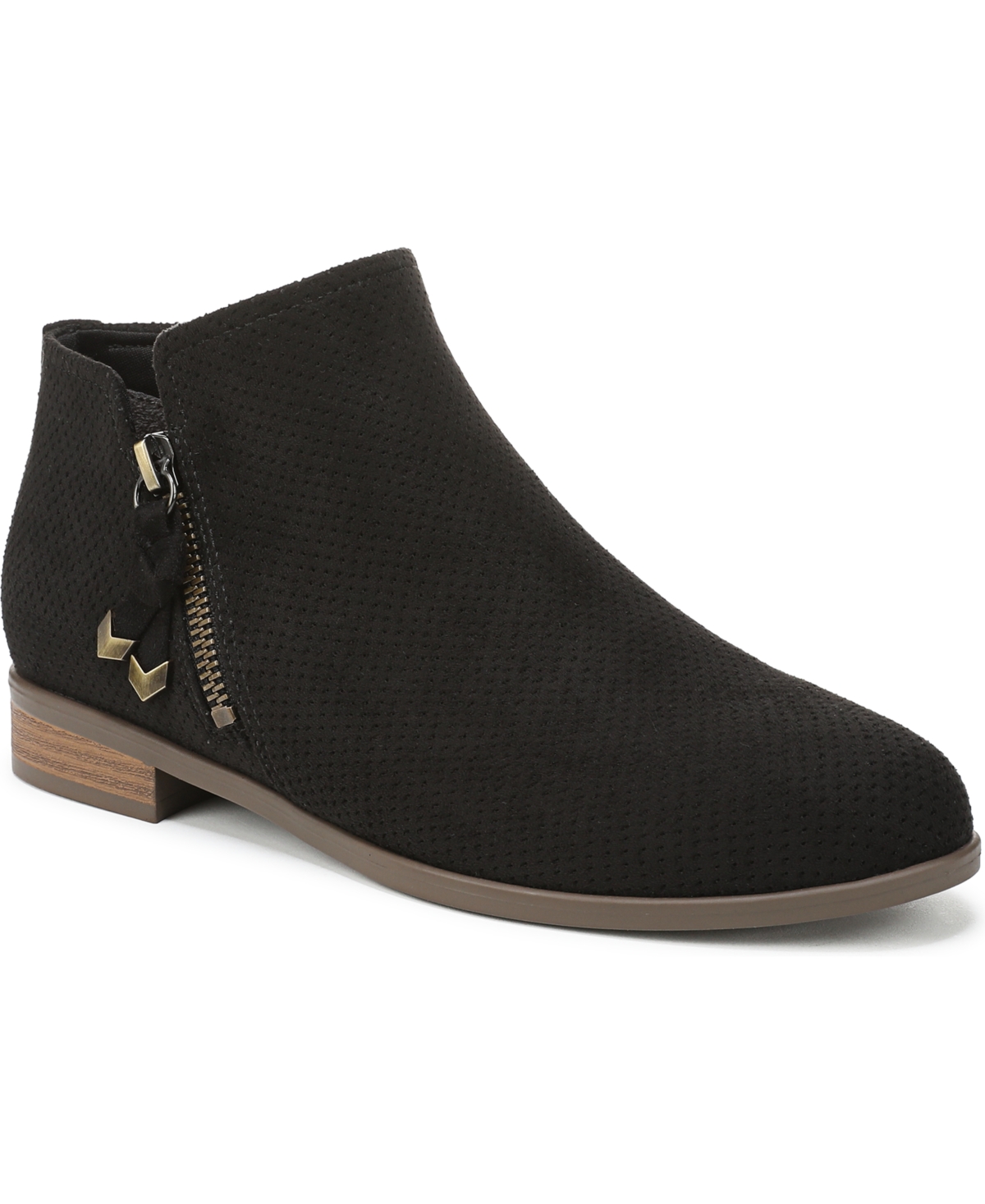 Women's Reverie Block Heel Zip Short Boots - Woodsmoke Microfiber