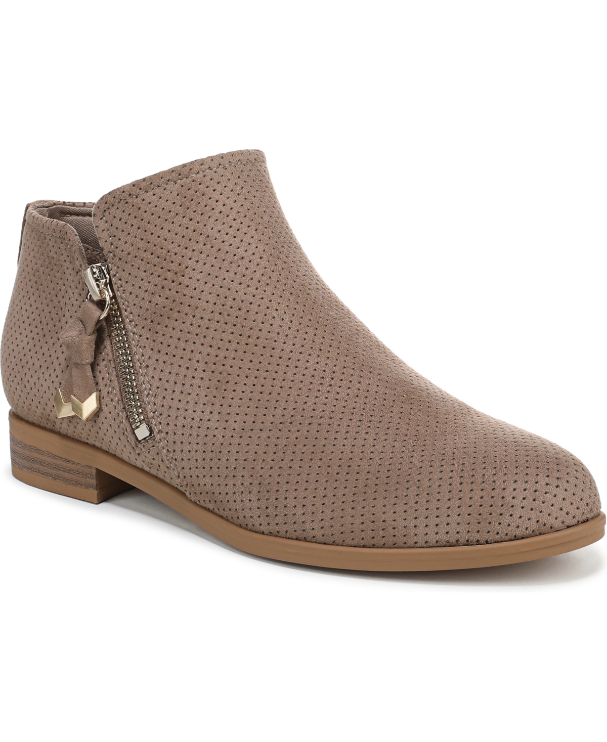 Women's Reverie Block Heel Zip Short Boots - Woodsmoke Microfiber