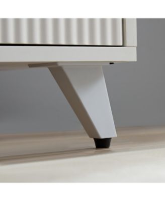 Streamdale Ivory White 4-Door Sideboard Buffet with Removable Shelves