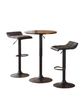 Belham Bar Set Table & 2 Swivel Stools