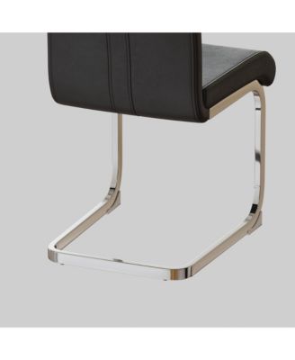 Modern Faux Leather Upholstered Dining Chairs (Set of 2)