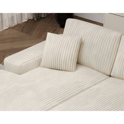 Corduroy Oversized Convertible Lounge Sleeper Sofa