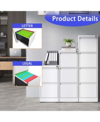 Streamdale 4-Drawer Steel Vertical File Cabinet with Lock