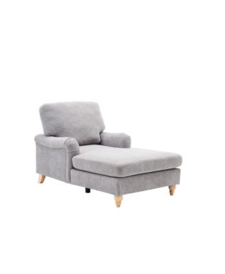 Modern Mid-Century Indoor Oversized Chaise Lounger Comfort Sleeper Sofa with Soild Wood Legs