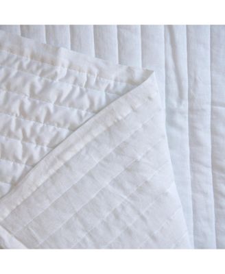 French Linen Channel Stitch Quilt & Sham Set - Full/Queen