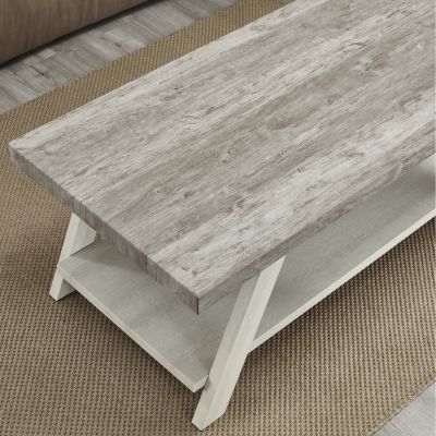 3-Piece Wood Coffee Table Set in Weathered