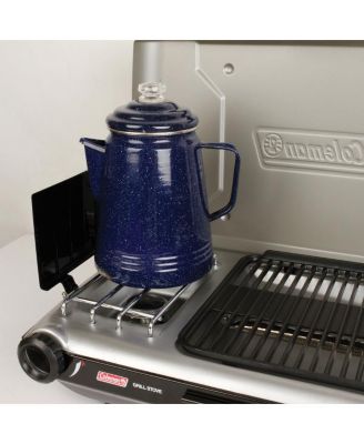 Tabletop Propane Gas Camping 2-in-1 Grill/Stove, 2-Burner