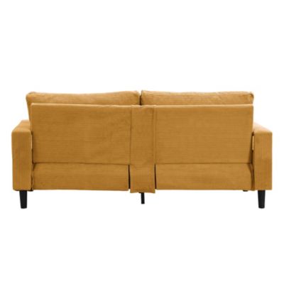 Modern Sofa with High Resilience, Wooden Frame - Orange Comfort