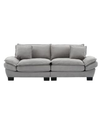 1 Count Fabric Corduroy Sofa Sleeper Comfy, Deep-Seat Couch with Pillows