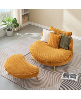 Streamdale Corduroy Sofa Fabric with Pillows, 65