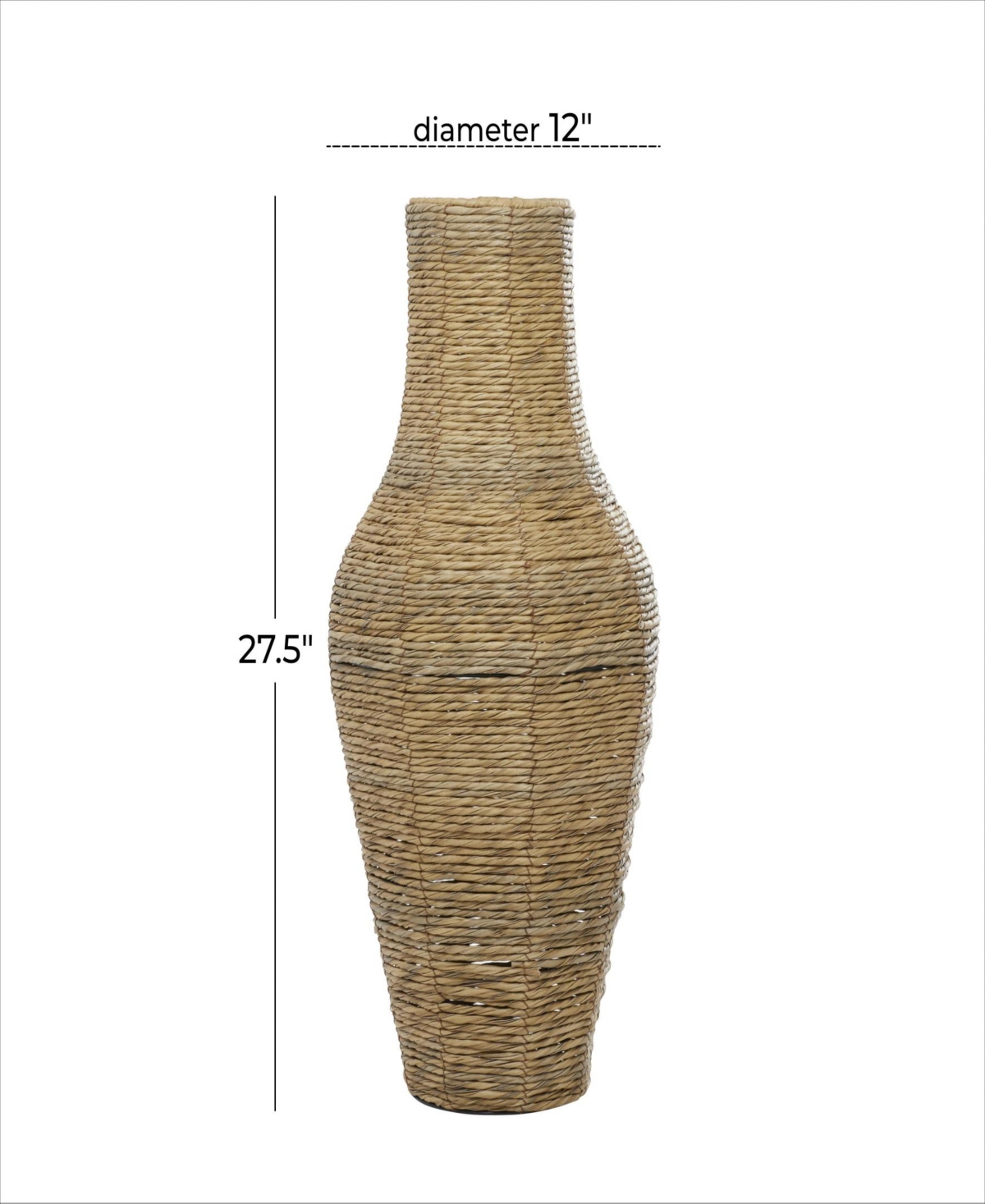 Rosemary Lane Faux Seagrass Handmade Tall Woven Floor Decorative Vase, 28"