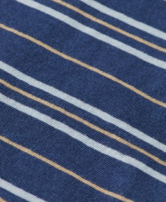 Little and Big Boys Yarn Dyed Linen Blend Striped T-Shirt