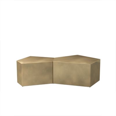 Set of 2 Irregular Pentagon Coffee Table Set