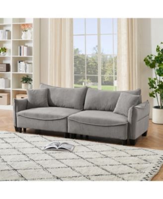 Streamdale Cozy Corduroy Sofa Bed with Pillows for Living Room