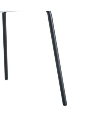 Streamdale Luxury Minimalist Dining Chairs - Set of 4, Black Metal Legs