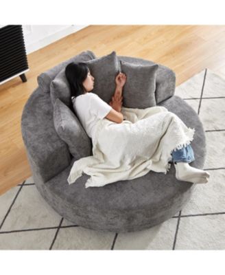 Streamdale 55" Chenille Swivel Sleeper Chair for Comfort & Style