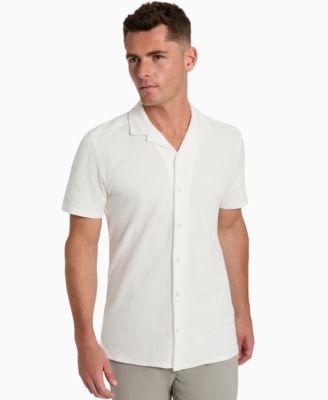 Kenneth Cole - Men's Short Sleeve Seersucker Camp Shirt