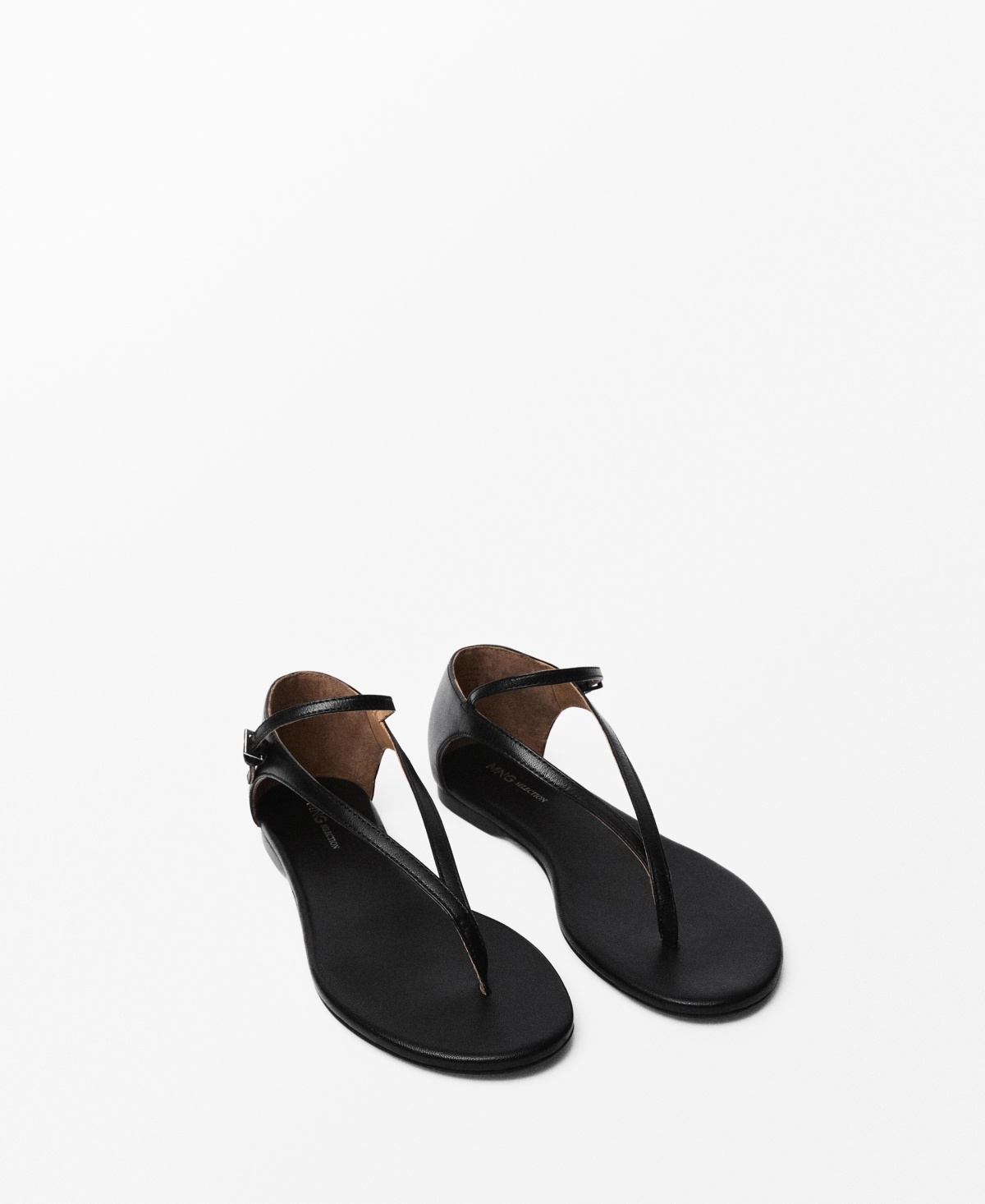 Shop Mango Women's Leather Straps Sandals
