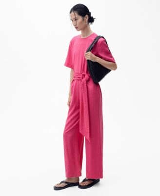 Women's Straight-Fit Short-Sleeved Jumpsuit