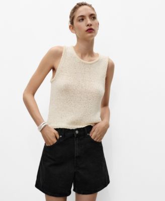 MANGO - Women's High-Rise Denim Shorts