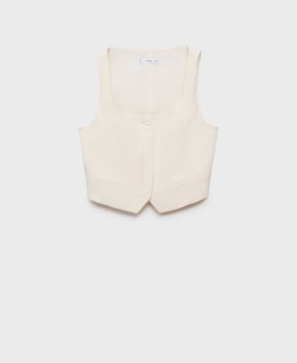Women's Linen Blend Suit Vest