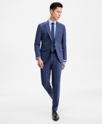 Hugo Boss Hugo By  Men's Modern-fit Plaid Suit Jacket In Blue