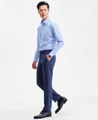 Men's Modern-Fit Plaid Suit Pants