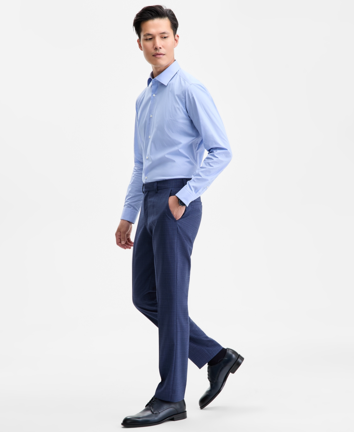 Hugo Boss Hugo By  Men's Modern-fit Plaid Suit Pants In Black