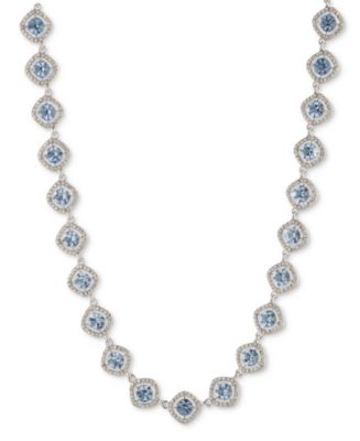 ネックレス・ペンダント Givenchy Two-Tone Pave Nugget Statement Necklace Givenchy Silver-Tone Mixed-Cut Cubic Zirconia Tennis