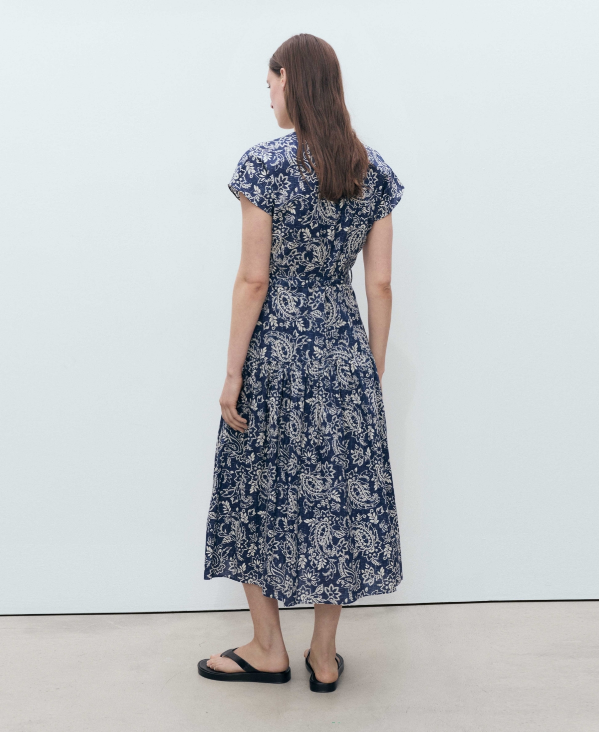 Mango Women's Paisley Flared Dress