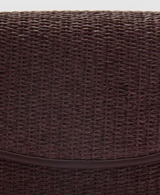 Women's Flap Raffia Shoulder Bag