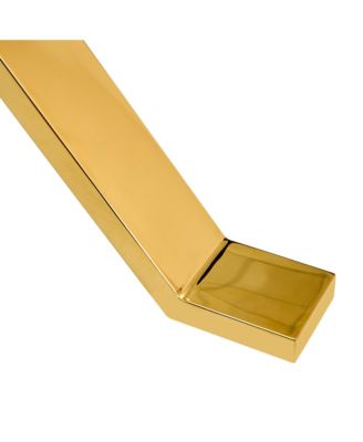 Streamdale 1-Piece Glass & Metal Dining Table – Tempered Glass Top, Gold-Plated Legs, MDF Crossbar, Modern Home/Office Table